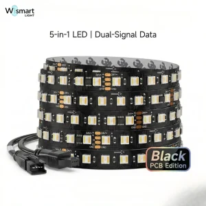 DC12V 24V WS2805 Addressable RGBCCT LED Strip Light 5 in 1 RGB Tunable White Break Point Backup Data Pixel Tape 60 84LEDs