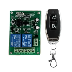 DC12V 2CH Relay Wireless Remote Motor Control Switch 433MHz