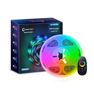 DC12V 5050 RGB LED Strip Light, Dimmable, 2.4G Wireless, Complete Kit