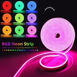 DC12V RGB LED Neon Flex Strip Light Set Waterproof Silicone Flexible Rope for Outdoor Advertising Ambient Lighting