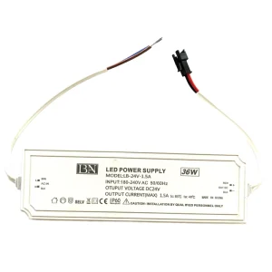 DC24V 36W Slim LED Power Driver AC to DC 180-240V Input Constant Voltage for Mirror Lighting