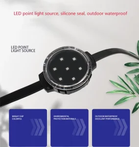 DC24V 50mm LED Pixel RGB Point Lights for Outdoor Building Landscape Decoration