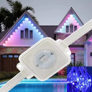 DC24V Color-Changing RGB IC Permanent Outdoor Eave Light Smart Waterproof Full-Color LED Light Strip with Wi-Fi Controller