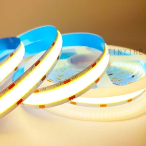 DC24V Dual Row COB LED Strip Light 12mm Wide 616 LEDs High Brightness Flexible Ribbon Light IP20 for Home Lighting
