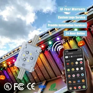 DC48V RGBWW Permanent Outdoor Christmas Lighting IP68 Waterproof Jellyfish Track Point Lights