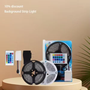 DC5V/12V 5M SMD2835 RGB LED Strip Light 16-Color Waterproof Flexible Remote-Controlled Kit