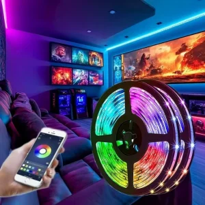 DC5V 12V Flexible RGB Smart LED Strip Light Music Sync App Remote Control USB SMD 5050