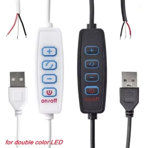 DC5V LED Dimmer USB Port Power Supply Cable with On/Off Switch for LED Light Bulb