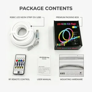 DC5V USB WS2812B Addressable RGB Silicone Neon Strip Light 360-Degree IP65 Waterproof Flexible Round Tube for Hotel Decor