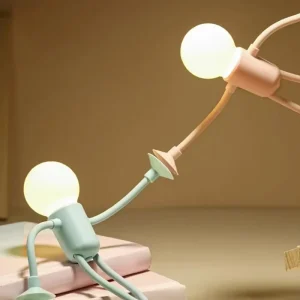 DIY Funny Modern Design Mini LED Desk Lamp ABS Material Changeable Shape Warm White Night Lamp Home Use AAA Battery Powered