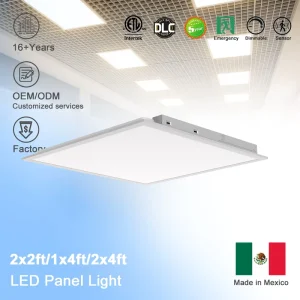 DLC 2×2 Backlit LED Panel Light Emergency 5CCT Selectable 3500 6500K 5 Watt Selectable 20 40W 0 10V Hospital School University