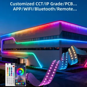DMX Flexible Panel Sheet RGBW LED Strip 16M Addressable RGBIC Chasing Pixel Strip Backlit Marble/Onyx Stone Countertop