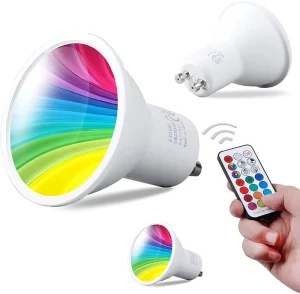 DUSKTEC Hot Sell 2pcs 5w GU10 Led Bulb White Plastic Light RGBCW RGBWW Dimmable CCT Smart Rgb Spotlight