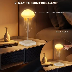 Dancing Jellyfish LED Sound-Controlled Night Light with Acrylic Design