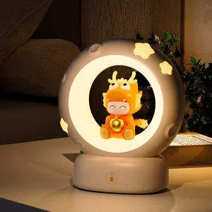 Decorative Bedside Mood Lamp Cute Pat Children Sleeping Light Rechargeable Star Catching Night Light