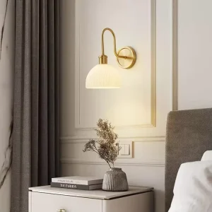 Decorative Creative Wall Lamp Hotel Living Room Bedside Lamp Bedroom Hallway Glass Simple Wall Lamp
