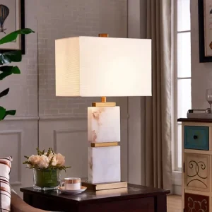 Decorative Desk Light Modern Hotel Restaurant Living Home Decor Bedside Gold Luxury LED Marble Table Lamp for Bedside Tables