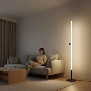 Decorative Floor Lamp Standing Lamp with Ball Light Modules Remote Control Aluminum Acrylic for Home Hotel Apartment Office Shop