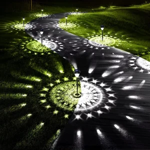 Decorative IP65 Waterproof Solar Eco friendly Fairy Outdoor Garden Pathway Lamp Warm Light Colorful Smart Garden Solar Light