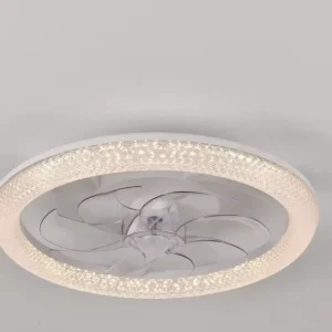 Decorative Retractable Chandelier Ceiling Light DC Motor LED Air Conditioning Remote Control Home Office Lighting Low Noise 29dB