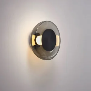 Design Modern Lighting Fixture Hotel Living Room Decorative Corridor Indoor LED Smoke Gray Glass Wall Lamp Light