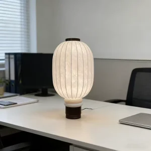 Designer Natural Marble Table Lamp Modern Living Room Hotel Bedroom Bedside Lamp Office Desk Fabric Lighting Fixture
