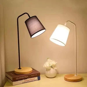 Desk Lamp Bedroom Bedside Lamp Iron Simple Modern Adjustable AC E14 Drum Shade Creative Study European Atmosphere Lamp