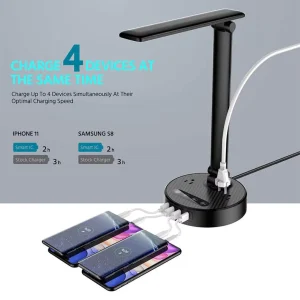 Desk Lamp Office Study LED Lights USB Lampara Rechargeable Table Lamp With USB Charging Port