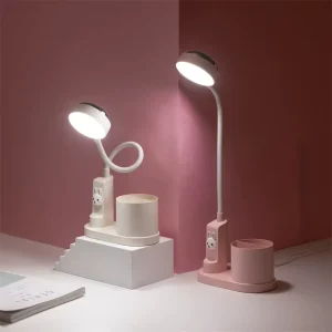 Desk Table Lamp With Usb Charger Dimmable Led for Bedside Reading Night Light