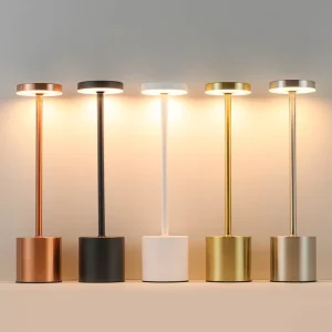 Desktop Creative Atmosphere Lamp I-shaped Desk Wireless Charging Lamp Metal Tri Color Touch Desk Lamp