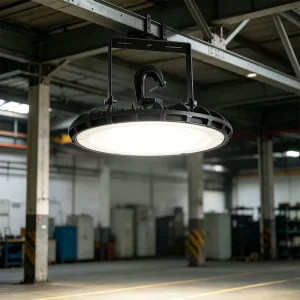 Die-Cast Aluminum 0-10V Dimmable 60-155W LED UFO High Bay Light for Commercial and Industrial Ceilings