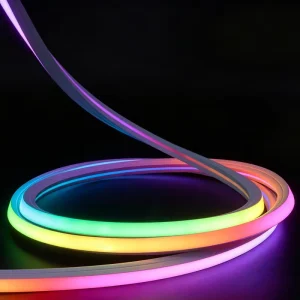 Digital RGB LED Strip Light IP67 Top Bend W8*H8mm Flex 5V USB Dimmable WiFi for Chasing Light Effects Facades Shops