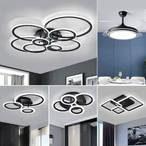 Dimmable Acrylic LED Pendant Ceiling Light with Remote Control for Dining Room and Living Room