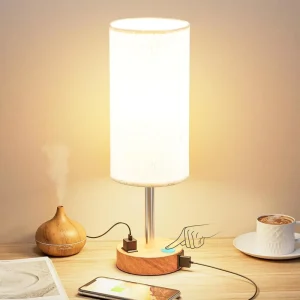 Dimmable Bedside Table Lamp Cylindrical Table Light Minimalist Night Stand Light Lamp USB Charging Small Desk Lamp