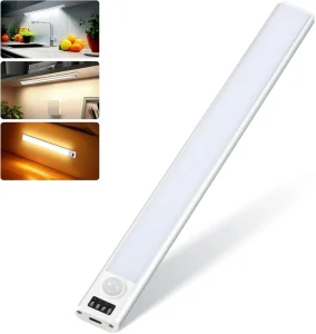 Dimmable Hardwired 5V LED Under Cabinet Light Bar with Motion Sensor for Kitchen and Wardrobe