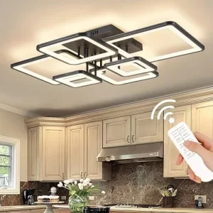 Dimmable Metal LED Ceiling Light, Surface-Mounted Acrylic Ring, AC, CRI 95, IP54