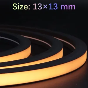 Dimmable Smart Silicone LED Strip DC24V Low Voltage 13x13mm Recessed Mount for Acoustic Wood Slat Wall