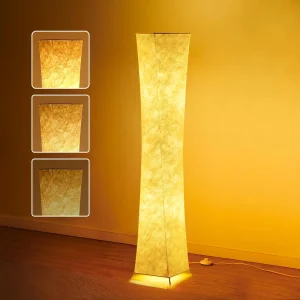 Dimmable Tall Standing Lamp 3 Levels Adjustable Brightness LED Bulbs Column Floor Light Lamp Shade Home Decor