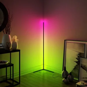 Dimming Floor Lamp Modern RGB Remote LED Floor Lamps Standing Simple Corner Standing Lamps Corner Floor Light