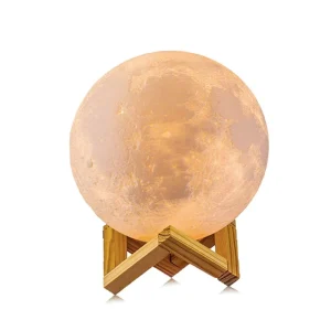 Direct China Factory Price Mini 8 15cm 3D Glowing Moon Night Light Lamp LED Electric Powered Two Color