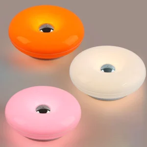 Donut-Shaped Night Light Cream Wall Decoration Lamp