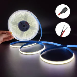 Dotless Flexible Double PCB Low Voltage COB LED Strip Light for Indoor Decoration Waterproof Profile