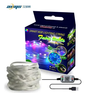 Dream Color LED String Light Outdoor 5V 50LED IP65 Waterproof Smart App Control Music Sync Festival LED Strip Light