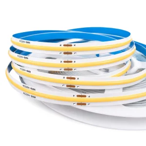 Driver-Free AC COB LED Strip Light Plug-and-Play, No Transformer Required, 110V/220V Flexible Linear Tape for Home Decoration