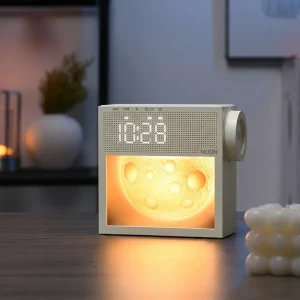 Dual Alarm Clock and Wake-Up Light with 20 White Noise Sounds, 25 Ringtones, Adjustable Brightness and Timer