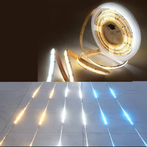 Dual-Color 2700K-6500K SPI Running Water LED Strip 576 LEDs/m Addressable CCT COB FCOB DC24V with WS2811 IC and Remote Control