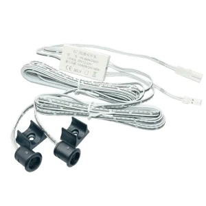 Dual-Door Cabinet Sensor Switch with Touchless Hand-Wave IR Motion Control, 12V/24V