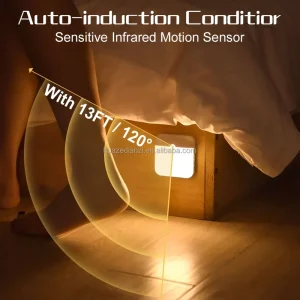 Dual color Rechargeable Smart Sensor LED Night Light for Home Use in Hallways Aisles Cabinets Bedside and Night Lighting