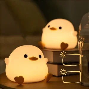 Duck LED Table Lamp Warm White Light Soft Silicone Night Light for Kids