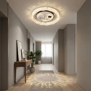 Durable Ceiling Light Fixture Sleek Modern Sparkle Texture LED Panel Fan Lighting Supplier From China Factory Direct